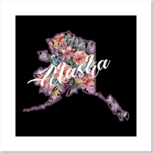 Alaska Floral State Posters and Art